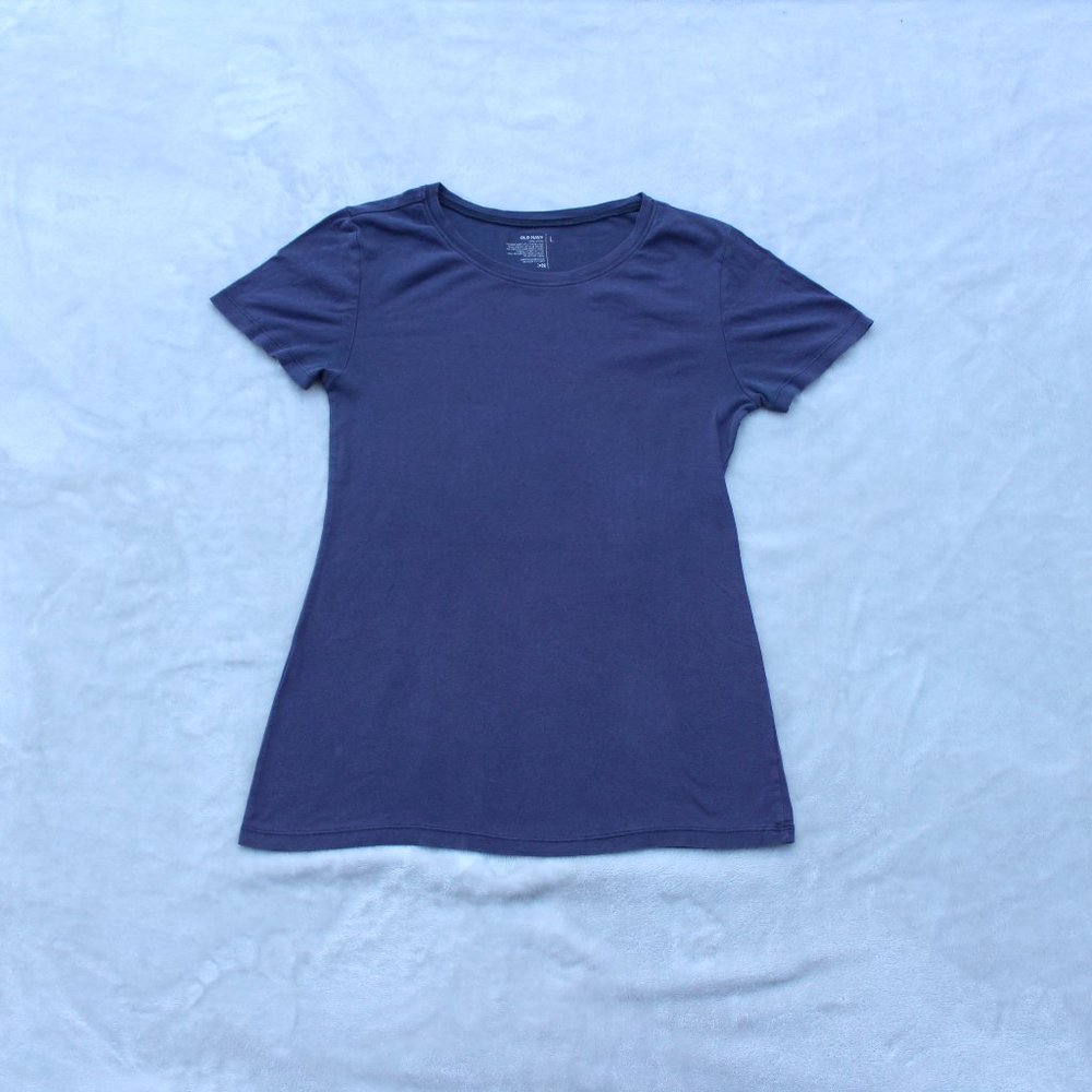 old navy dark purple fitted tee